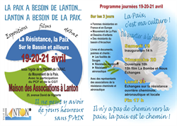 La Résistance, la Paix, sur le Bassin et ailleurs..
