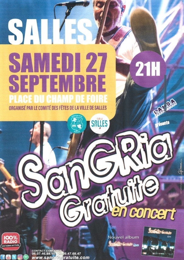 Concert sangria gratuite