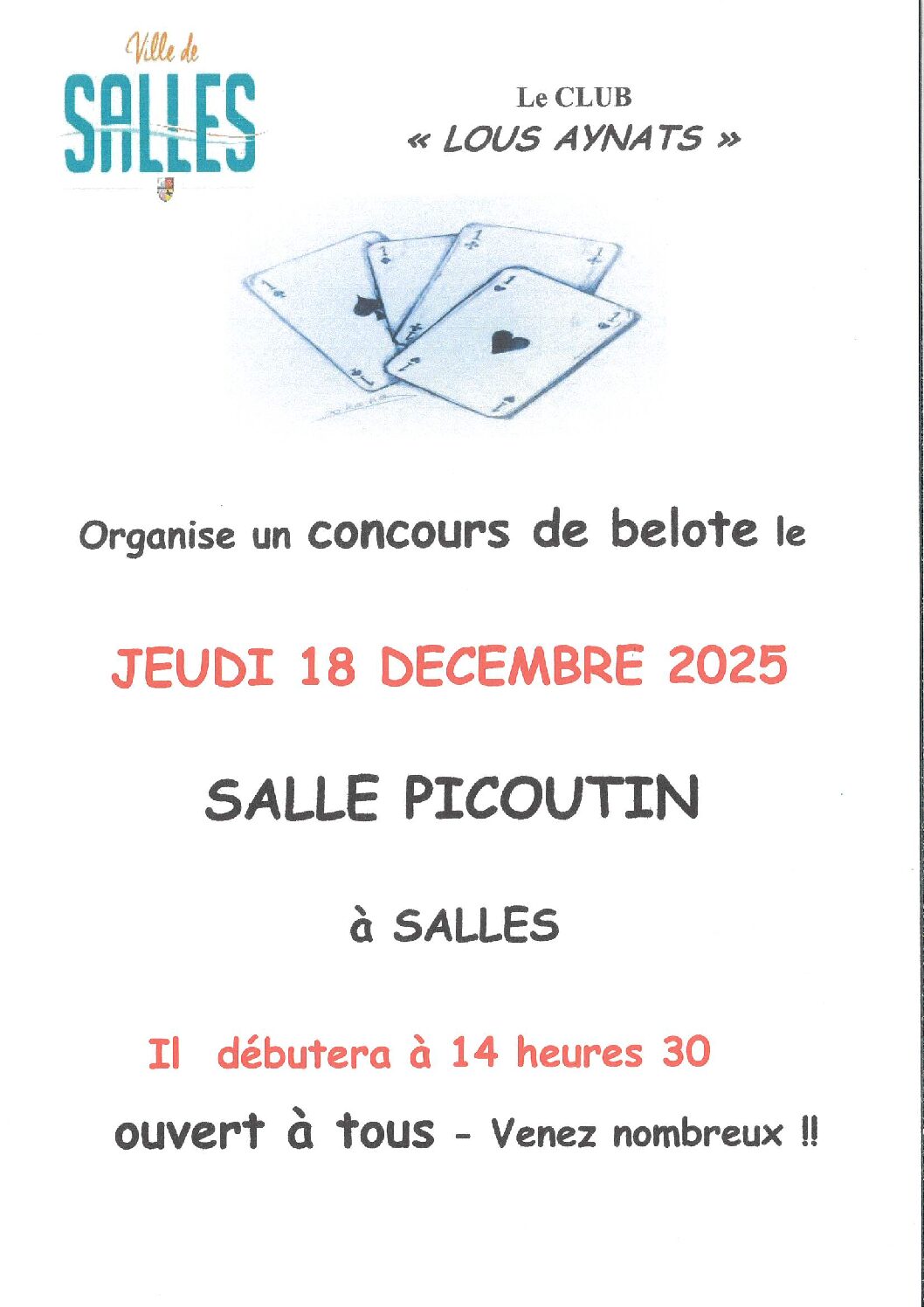 Concours de belote – Lous Aynats