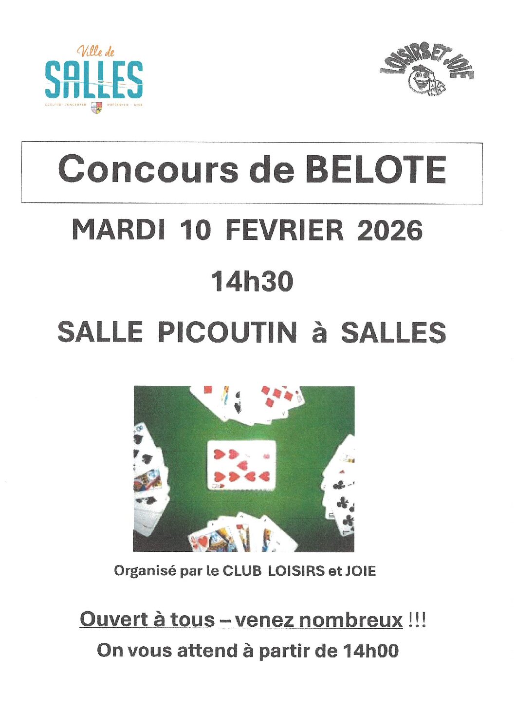 Concours de belote – Loisirs et joie