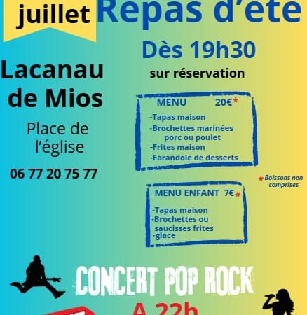 <ahref='https://www.villemios.fr/evenement/88918/' title='Repas d&rsquo;été & concert'>Repas d&rsquo;été & concert