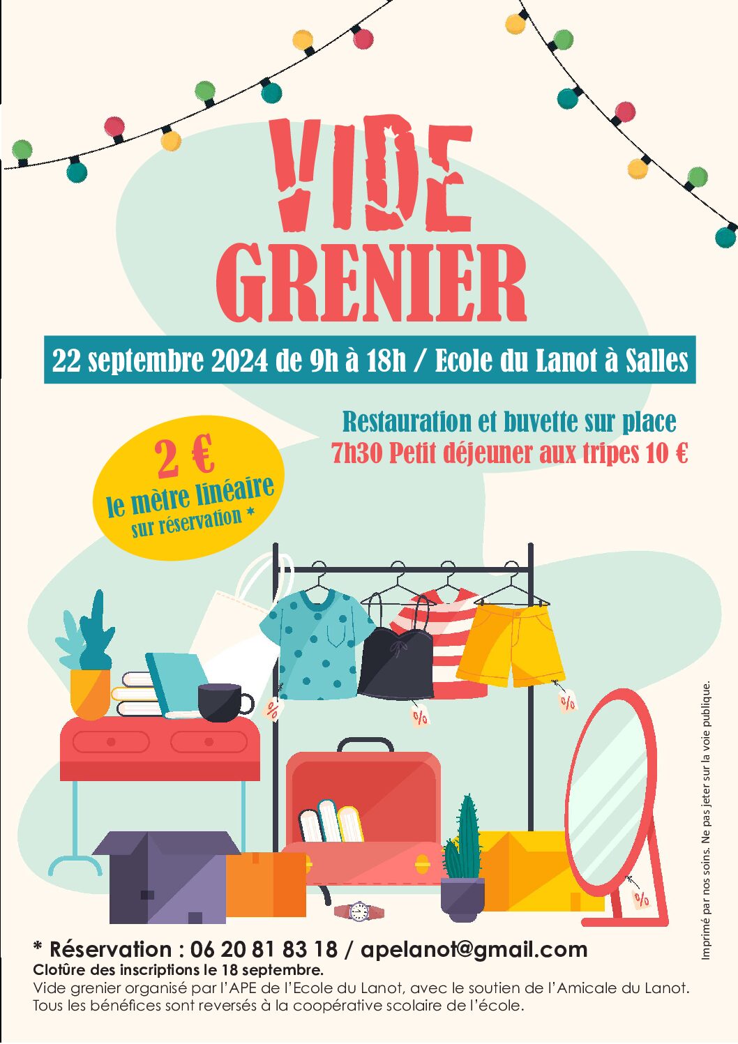 Vide grenier – APE du Lanot