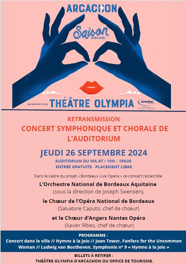 Bordeaux Live Opera : retransmission du concert symphonique et de la chorale de l'auditorium
                    